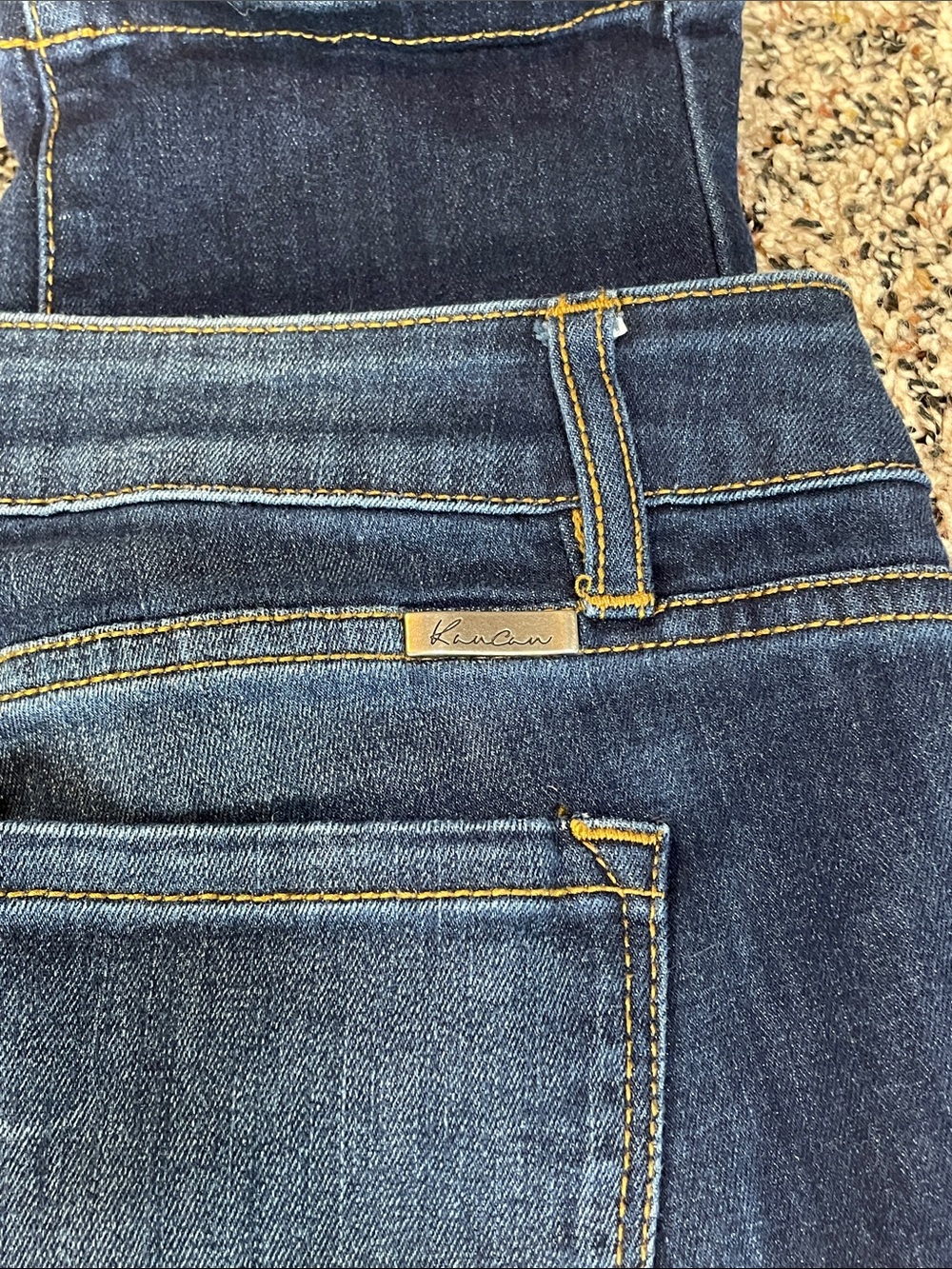 KanCan High Rise Straight Leg Dark Blue Jeans Stretch Skinny Size 31 | NWOT - Picture 5 of 7